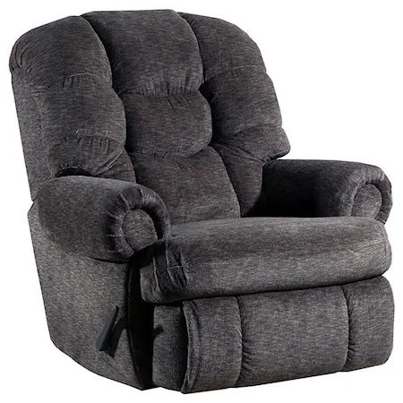 Rocker Recliner with Rolled Arms